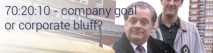 70:20:10 – Company goal or corporate bluff?